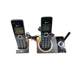 AT&T CL82219 2 Handset Answering System Telephone Cordless Landline 2018